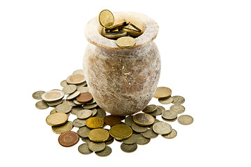 Image showing Pot with money