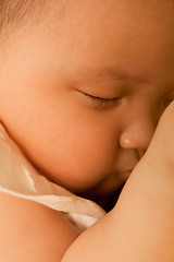 Image showing Sleeping asian baby