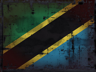 Image showing grunge tanzania flag