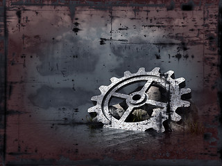 Image showing grunge gear wheel