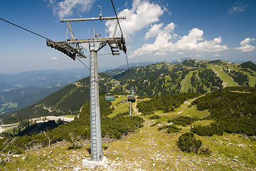 Image showing pylon of cablecar in hochkar