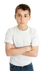 Image showing Boy child arms crossed