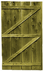 Image showing Old Wood Door Isolated