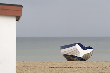 Image showing Rowing boat by the sea