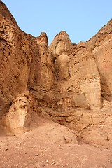 Image showing Orange rocks of Solomon pillars in Timna national park in Israel 