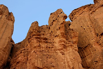 Image showing Orange rocks of Solomon pillars in Timna national park in Israel 