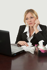 Image showing Sick at Work