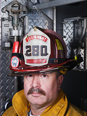 Image showing Firefighter Portrait