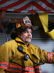 Image showing Firefighter Portrait