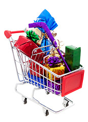 Image showing Christmas Shopping Cart