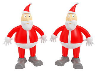 Image showing Santa clauses