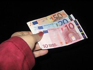 Image showing Euro bills