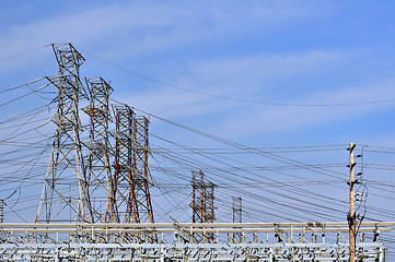 Image showing Electric towers