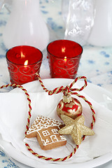 Image showing Christmas table setting