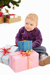 Image showing Christmas - Look at all my presents