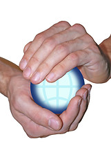 Image showing the globe in the hands