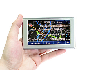 Image showing Gps in a man hand.