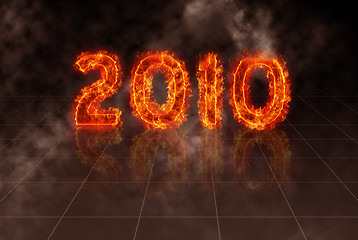 Image showing 2010 burning fire numbers