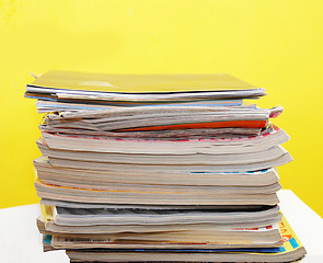 Image showing Magazine pile