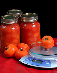 Image showing Jars of Tomatoes