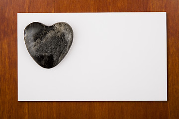 Image showing Blannk Card with Stone Heart