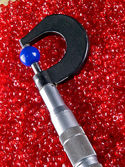 Image showing Micrometer with Beads and Balls