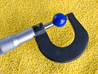 Image showing Micrometer with Beads and Balls