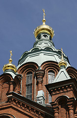 Image showing Uspenski Russian Orthodox cathedral, Helsinki, Finland 