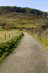 Image showing Hillside road in Antrim, Northern Ireland