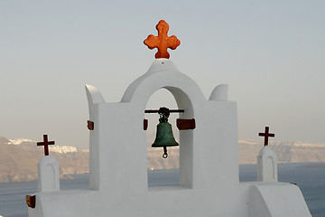 Image showing Church-tower (Santorini, Greece)
