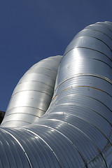 Image showing Modern metallic ventilation ducts