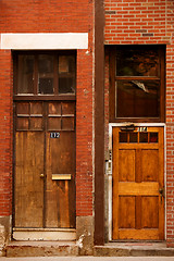 Image showing Two wooden doors