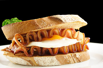 Image showing Bacon And Egg Sandwich