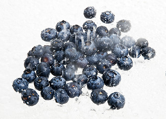 Image showing Blueberries in Water