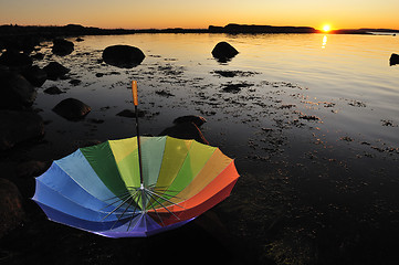 Image showing Umbrellic Sunset