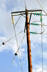 Image showing Electrical pole