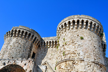 Image showing Medieval fortress of Rhodes.