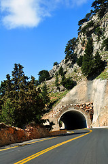 Image showing Mountain tunnel