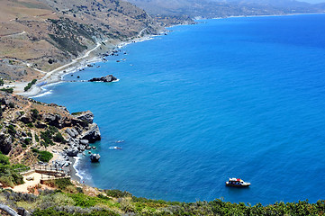 Image showing View of Preveli Beach