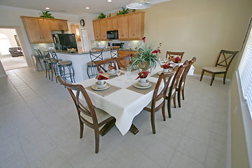 Image showing Dining Area and Kitchen
