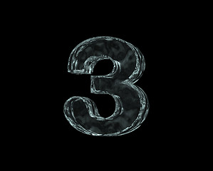 Image showing frozen number three