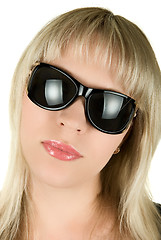 Image showing blond woman in sunglasses