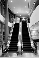 Image showing Hotel escalator