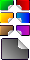 Image showing Vector rectangular shaped stickers