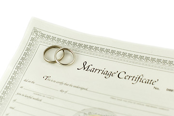 Image showing Marriage certificate