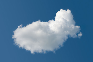 Image showing one lonely white cloud
