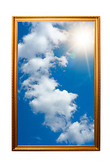 Image showing picture at golden frame