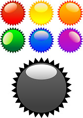 Image showing Vector glossy stickers