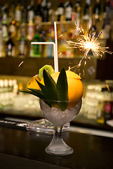 Image showing Coctail with sparks