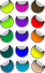 Image showing many colored stickers